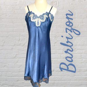 VINTAGE BARBIZON DARK BLUE DRESS SLIP (SZ 38) (EUC)
